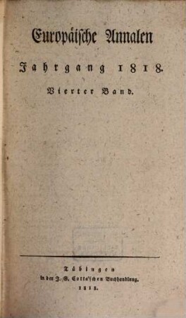 Europäische Annalen. 1818, 4