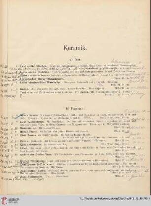 Keramik (Nr. 1-104)
