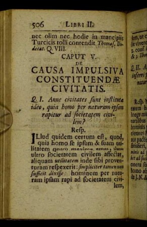 Caput V. De causa impulsiva constituendæ civitatis.
