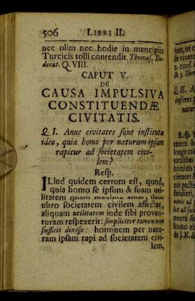 Caput V. De causa impulsiva constituendæ civitatis.