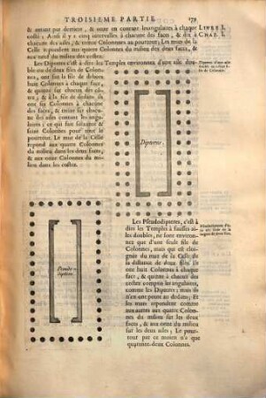 Cours d'architecture enseigné dans l'academie royale d'architecture : ou sont éxpliquez les termes, l'origine et les principes d'architecture .... 3. (1683). - S. 177-312 : Ill.