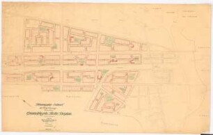 Bebauungsplan Berlin-Treptow: Übersichtplan mit Parzellierung 1:2000