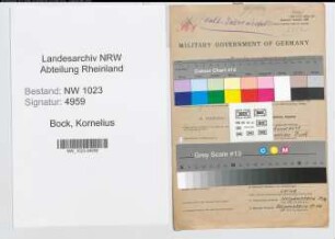 Entnazifizierung Kornelius Bock , geb. 04.12.1877 (Landwirt)
