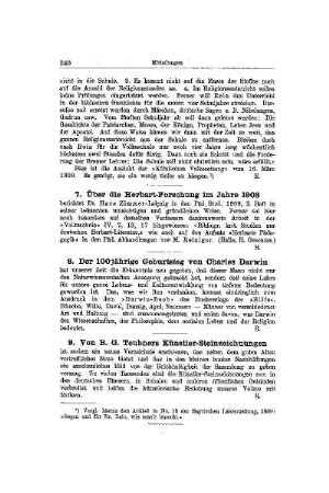 Der 100jährige Geburtstag von Charles Darwin