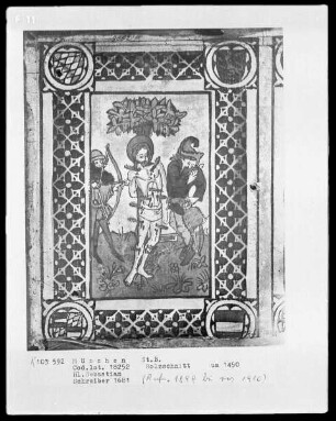 Zwei Buchillustrationen — Heiliger Sebastian