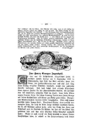 Aus Henry Georges Jugendzeit