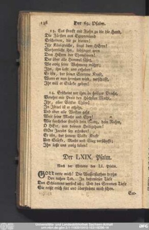 Der LXIX. Psalm.