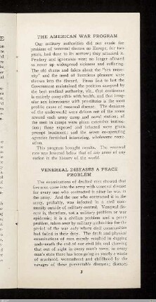 Venereal diseases a peace problem