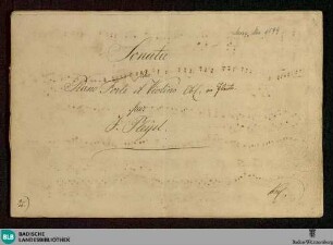 Trios. Arr - Don Mus.Ms. 1599 : pf, vl; C; BenP 431