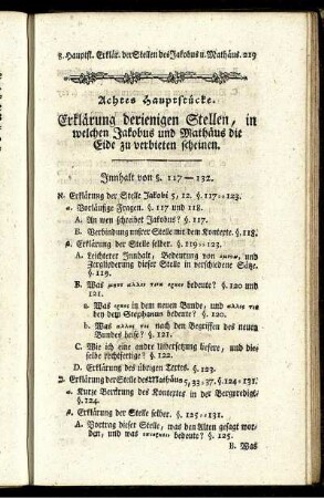 Achtes Hauptstück.