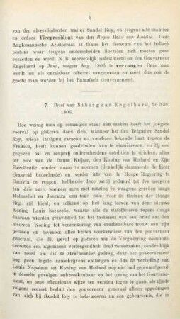 7. Brief van Siberg aan Engelhard, 26 Nov. 1806