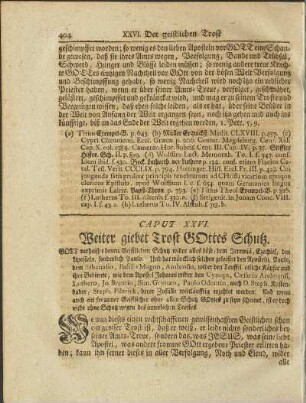 Caput XXVI. Weiter giebet Trost Gottes Schutz