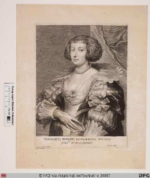 Bildnis Margaretha (Marguerite), Herzogin von Orléans, geb. Prinzessin von Lothringen