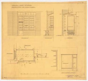 Villa Dr. Richard Schöne, Berlin-Grunewald: Blumenerker: Grundrisse, Ansichten, Schnitte, 1:25