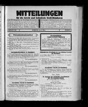 Jahrgang 1931, Hamburg, den 8. März, Nummer 10