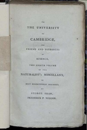 Vol. 8: Vivarium naturae sive rerum naturalium variae et vivdae icones, ad ipsam naturam depictae et descriptae. Vol. 8