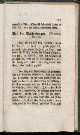 Von den Verstopfungen. Obstructiones.