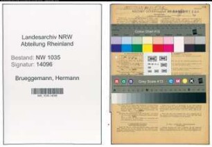 Entnazifizierung Hermann Brueggemann , geb. 19.10.1893 (Bergmann)