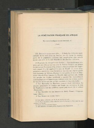 La penetration francaise en Afrique