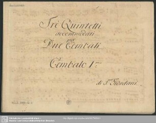 3 Quintets. Arr - Mus.3499-Q-2 : cemb (2) - G