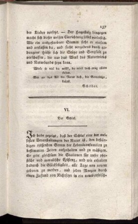 VI. Der Schlaf.