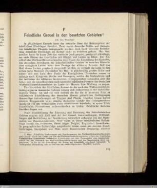 F. Feindliche Greuel in den besetzten Gebieten