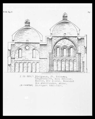 Périgueux: Saint-Etienne-de-la-Cité, Längsschnitt