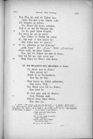 19. Ein Wiegenlied beim Mondschein zu singen.