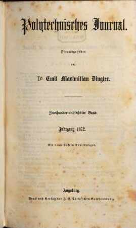 Polytechnisches Journal. 206. 1872