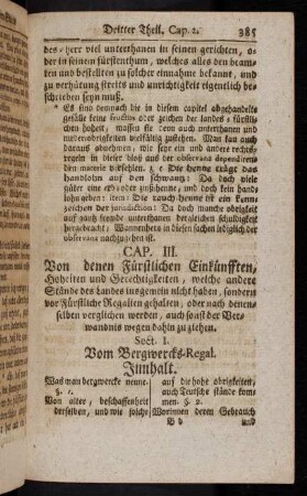 385-406, Sect. I: Vom Berwercks-Regal
