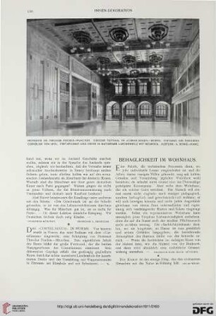 Behaglichkeit im Wohnhaus