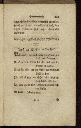 LIII. Trost des Christen im Unglück. - LVI. Gebet eines Kindes.