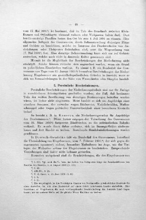 2. Persönliche Beschränkungen