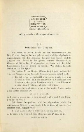 Lehrbuch der Algebra, 2