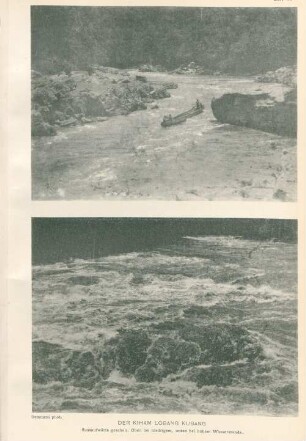 Taf. 3. Der Kiham Lobang, Kubang, flussaufwärts gesehen. ...