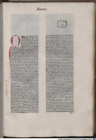 Lectura super prima et secunda parte Infortiati, 1