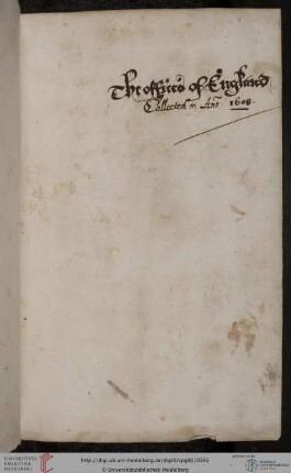 Etat des englischen Hofes (engl.)