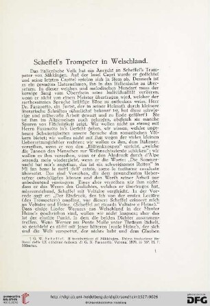 Scheffel's Trompeter in Welschland