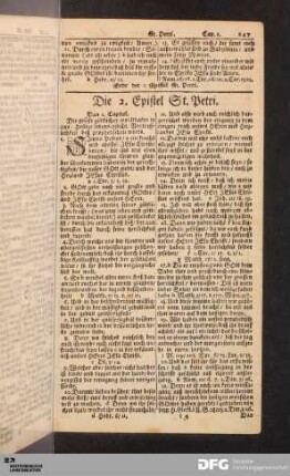 Die 2. Epistel St. Petri.
