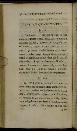 Titulus II. Ius Aequalitatis.