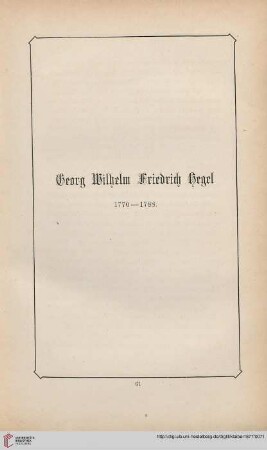 Georg Wilhelm Friedrich Hegel. 1770-1788