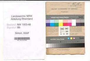 Entnazifizierung Adolf Simon , geb. 23.12.1905 (Abt.Leiter)