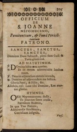 305-315, Ad Matutinum; ...