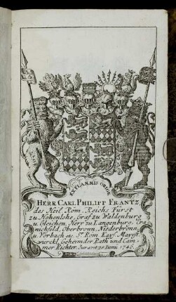 Herr Carl Philipp Frantz.[...] - Herr Carl[...]