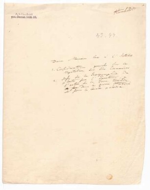 Deux Memoires lus a l'Institut