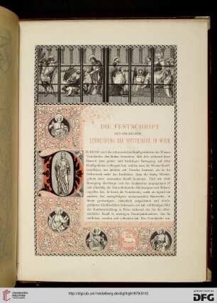 Die Festschrift aus Anlass der Einweihung der Votivkirche in Wien