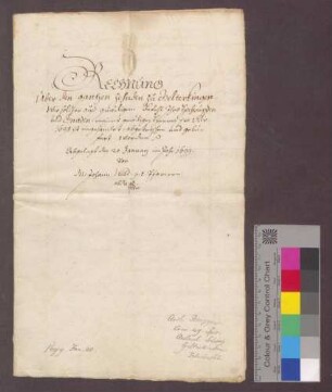 Rechnung über den Zehnt zu Gelterkinden für das Jahr 1698/99.