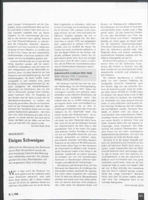 Holocaust: Eisiges Schweigen