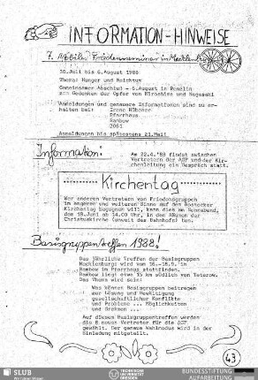Informationen, Hinweise