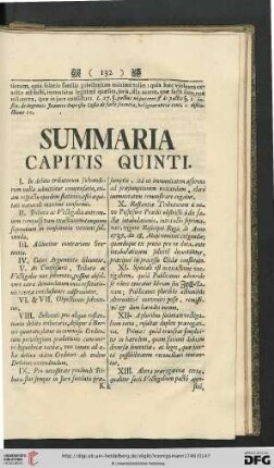 Summaria capitis quinti